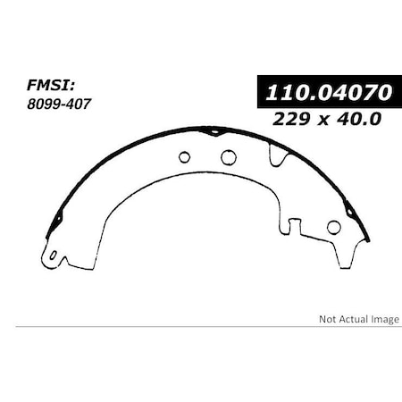Centric Parts PREMIUM BRAKE SHOES 111.0407